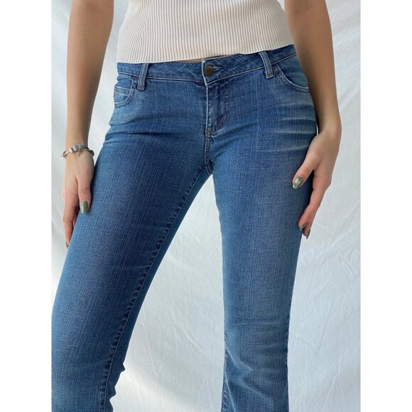 Miss Sixty Jeans Vintage Y2K 
Extra Low Tommy Flare Size 31 Dark Wash - Picture 14 of 16